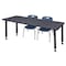 Regency Tables > Height Adjustable > Rectangular Table & Chair Sets, 60 W, 24 L, 23-34 H, Grey MT6024GYAPBK45NV - alternate 1